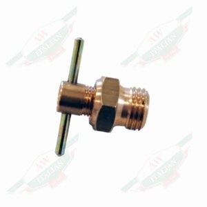 gold metal screw on white backgound