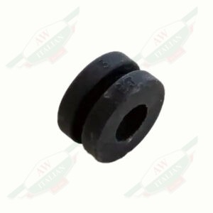 black rubber circle on white background