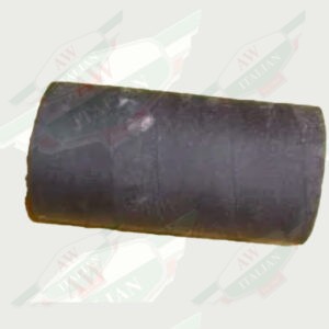 black rubber hollow cylinder on white background