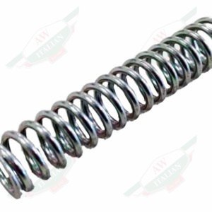 shiny silver metal coil on white background