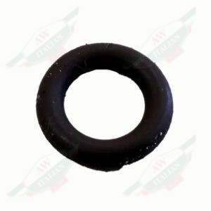 black rubber circle on white background