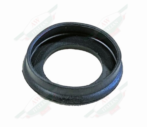 black rubber ring on white background
