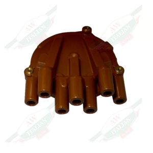 Brown Alfa Romeo 164 Distributor Cap with White Background