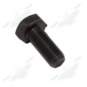 Black Steel Bolt On White Background