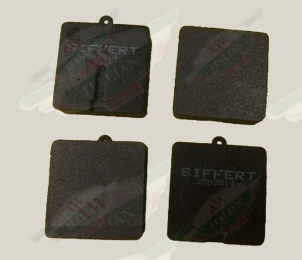 black pads brake on white background