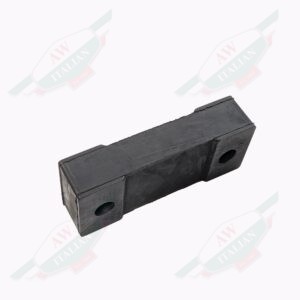black rubber block on white background