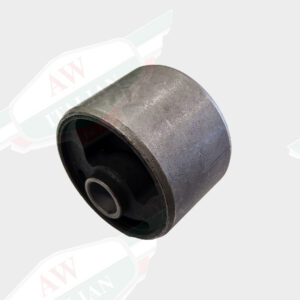 grey metal bushing on white background