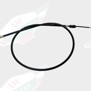 black circular cable on white background