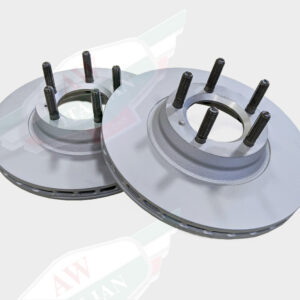 alfa 60522092 front brake rotor grey coated with black studs gtv6 milano
