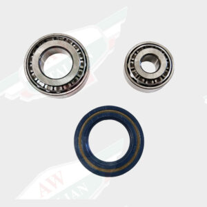 two grey and one black circular rings on white background