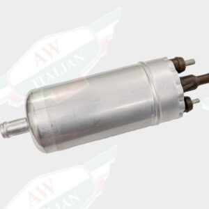alfa 60911160 silver cylindrical fuel pump on white background