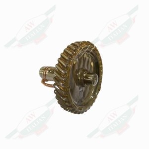 grey circular gear on white background