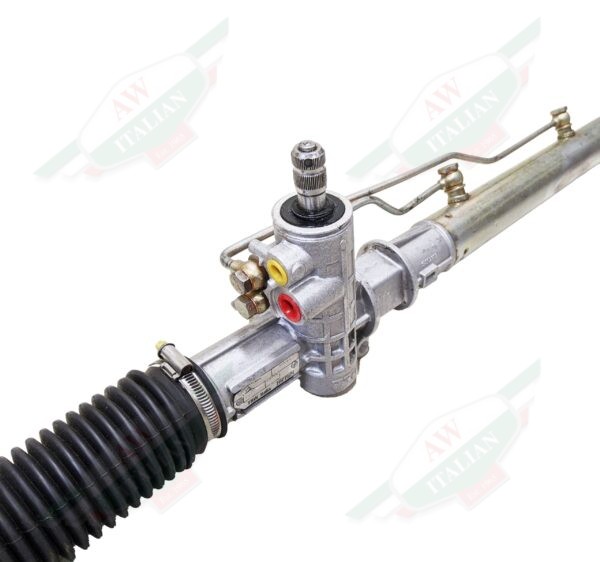 grey steering rack on white background