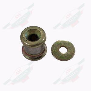 gold washer and bearing on white background