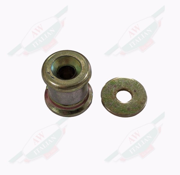 gold washer and bearing on white background