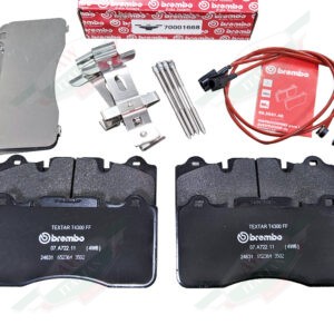ferrari 70001668 brembo brake pads black with red sensor wires and hardware
