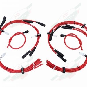 red wire set on white background