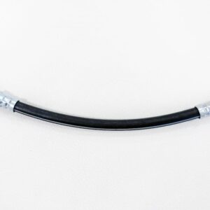 Black clutch hose on white background