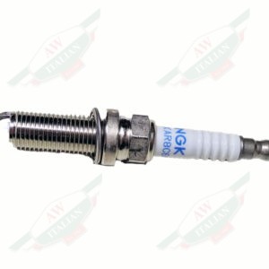 metal rod with white glass on white background