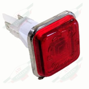 white plastic red square on white background