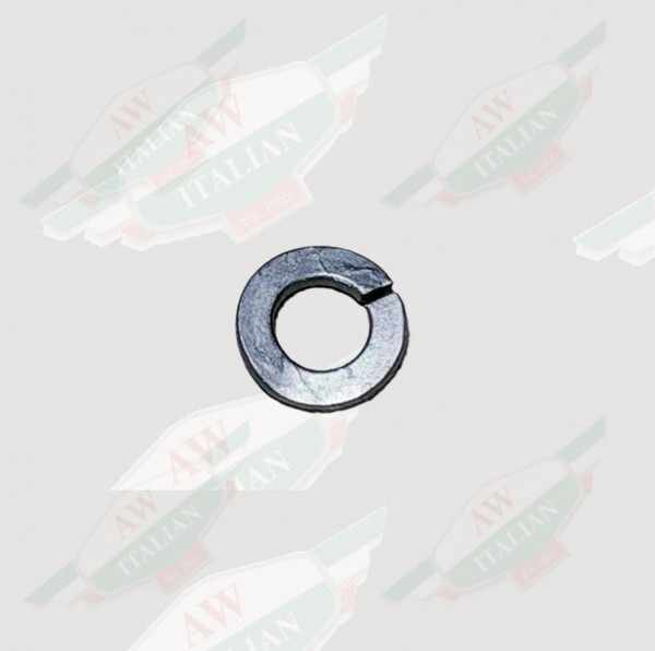 silver washer on white background