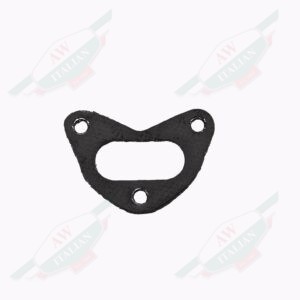 Black engine gasket on white background