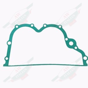 green engine gasket on white background