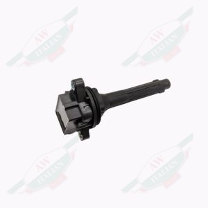 black electric component on white background