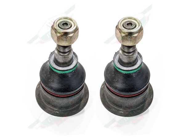 maserati 316620103 front ball joint pair metal black rubber on white background