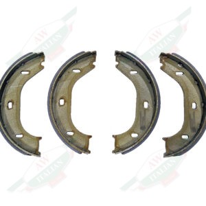 alfa 60520463 emergency parking ebrake shoe set on white background