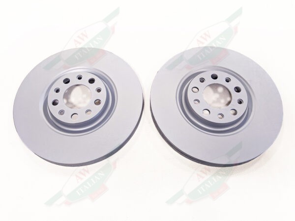 alfa 68413795AA giulia stelvio front brake rotor pair coated grey