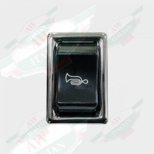 alfa romeo 60553397 black plastic rocker switch with chrome bezel
