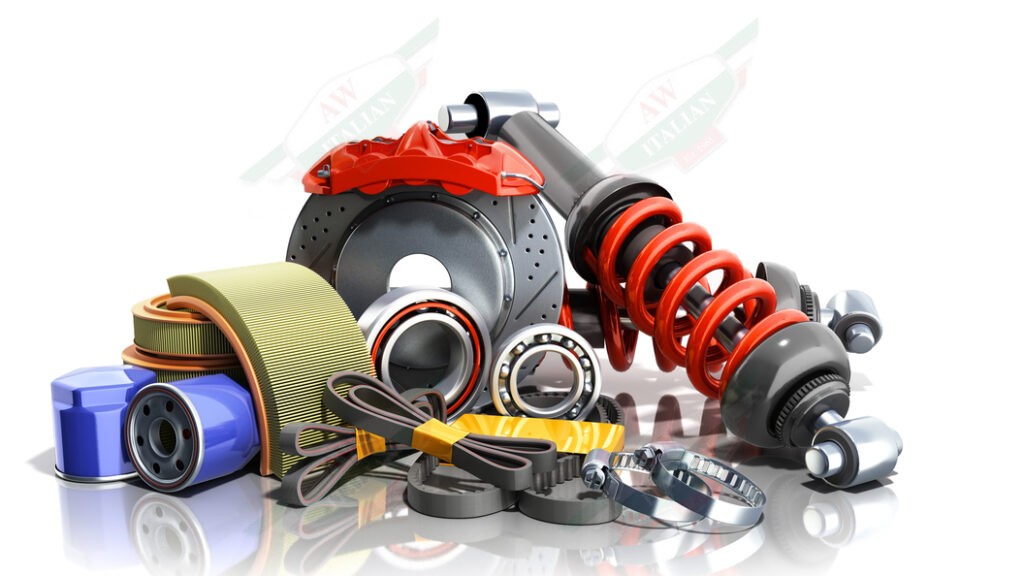 concept of vehicle maintenance automotive supplies 3d render on