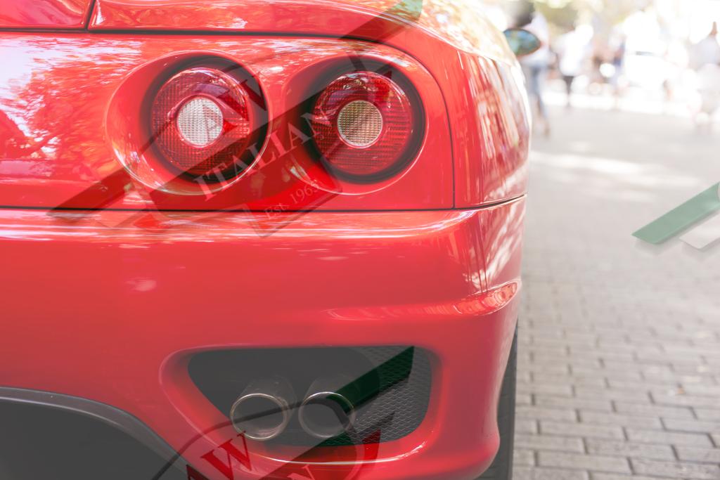 Back view of a red ferrari
